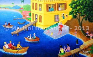 Marisol Hernandes: Hemingway y los pescadores, 2013 Mirasol Hernandes: Paseo en coche, 2013